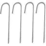 Eryi - lot de 4 piquets d`ancrage en acier galvanis robuste pour barres d`armature en j - pour chapiteaux, ...