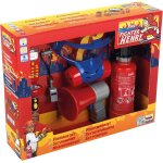 Eryi - 8950 set de pompier, 7 pices - masque a gaz, lampe torche avec fonction lumineuse, extincteur ...