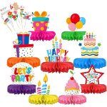 Eryi - lot de 9 boules de dcoration de table en nid d'abeille - dcoration de table d'anniversaire d'enfant ...