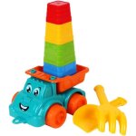 Eryi - baby camion bb 1 2 3 ans et plus 22 cm avec 4 seaux a empiler, pelle et rteau kit de plage, ...