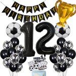 Eryi - ballon de football hélium noir 12ème anniversaire garçon - décoration gâteau et fête d'anniversaire ... Eryi - ballon de football hélium noir 12ème anniversaire garçon - décoration gâteau et fête d'anniversaire ...