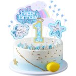 Eryi - bb garon 1 ans anniversaire gteau dcor ensemble 1 ans anniversaire arc - en - ciel etoile ...