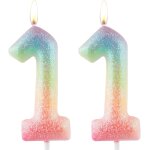Eryi - bougie colore a paillettes pour 11e anniversaire - numro 11 - pour fille et femme - dcorations ...
