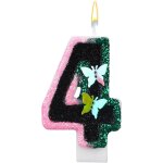 Eryi - bougie de décoration de fête d'anniversaire, thème sorcière bougies gâteau papillon rose et vert ... Eryi - bougie de décoration de fête d'anniversaire, thème sorcière bougies gâteau papillon rose et vert ...