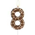 Eryi - bougies en forme de chiffre girafe, bougies de 8e anniversaire pour filles et garons, bougie ...