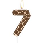 Eryi - bougies en forme de chiffre girafe pour filles et garons, bougies marron en forme de chiffre ...