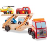 Eryi - - camion transporteur de vhicules d'urgence 6 pices - camion enfant 60 cm - jeu imitation - ...