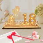 Eryi - carte anniversaire 18 ans, dcoration d`anniversaire cadeau homme femme avec chane lumineuse ...