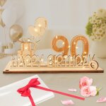 Eryi - carte anniversaire 90 ans, décoration d`anniversaire cadeau homme femme avec chaîne lumineuse ... Eryi - carte anniversaire 90 ans, décoration d`anniversaire cadeau homme femme avec chaîne lumineuse ...