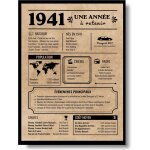 Eryi - carte de voeux d'anniversaire 1941 cadeau d'anniversaire anne de naissance 1941 affiche d'anniversaire ...