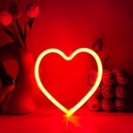 Eryi - coeur non lampe signe de non led rouge led neon sign light pour usb et aliment par batterie ...
