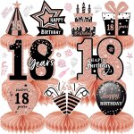 Eryi - décoration de centre table anniversaire 10pcs deco anniversaire 18 ans en nid d'abeille décorations ... Eryi - décoration de centre table anniversaire 10pcs deco anniversaire 18 ans en nid d'abeille décorations ...