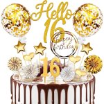 Eryi - décoration de gâteau pour 16 ans garçon et fille - décoration de gâteau d'anniversaire - 16 ans ... Eryi - décoration de gâteau pour 16 ans garçon et fille - décoration de gâteau d'anniversaire - 16 ans ...