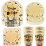 Eryi - ensemble de vaisselle de fte wizard, 68 pices, dcoration de fte magique, vaisselle d'anniversaire ...