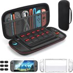 Eryi - etui de transport compatible avec switch 2, coque de protection rigide pour switch oled avec 10 ...