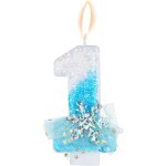 Eryi - flocon neige paillettes bougie number, bougie d'anniversaire neige glace et neige brillantes bougies ...