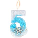 Eryi - flocon neige paillettes bougie number, bougie d'anniversaire neige glace et neige brillantes bougies ...