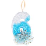 Eryi - flocon neige paillettes bougie number, bougie d'anniversaire neige glace et neige brillantes bougies ...