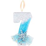 Eryi - flocon neige paillettes bougie number, bougie d'anniversaire neige glace et neige brillantes bougies ...