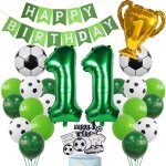 Eryi - football ballon 11e anniversaire vert hélium ballon 11e anniversaire garçon gâteau décoration ... Eryi - football ballon 11e anniversaire vert hélium ballon 11e anniversaire garçon gâteau décoration ...