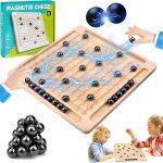 Eryi - jeu d'checs magntique, jeu d'checs avec pierres magntiques, jeu de galets magntiques, aimants ...