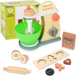 Eryi - jouets de cuisine en bois, mixeurs en bois pour la ptisserie avec bol, mixeur en bois, jeu de ...