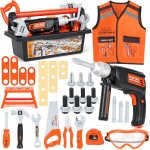 Eryi - jouet enfant outils enfant avec boîte a outils, gilet & perceuse electrique u2013 43 pièces, jeu ... Eryi - jouet enfant outils enfant avec boîte a outils, gilet & perceuse electrique u2013 43 pièces, jeu ...
