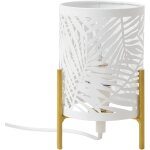 Eryi - lampe de table dcorative, trpied dor avec abat - jour en mtal blanc, veilleuse pour le lit, ...
