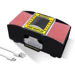 Eryi - mlangeur de cartes automatique usb / piles, mlangeur electrique pour fte familiale, poker / ...