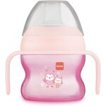 Eryi - mug starter cup avec poignées antidérapantes et bec, 4 mois 150 ml, rose Eryi - mug starter cup avec poignées antidérapantes et bec, 4 mois 150 ml, rose
