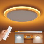 Eryi - plafonnier led dimmable 24w, luminaire plafonnier design anneau plantaire, plafonnier led avec ...