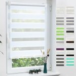 Eryi - store enrouleur jour nuit de double tissu, store jour et nuit sans perage, accessoires d'installation ...