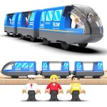 Eryi - train de locomotives a piles, ensemble de jouets magntique de train electrique, montessori train ...