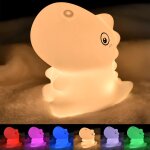 Eryi - veilleuse enfant bb, veilleuse enfant dinosaure bb rechargeable, veilleuse led silicone portable, ...