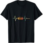 Eryi - vintage pièces d'échecs cadeau battement de c?ur echecs t - shirt Eryi - vintage pièces d'échecs cadeau battement de c?ur echecs t - shirt