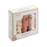Esmée lot de 3 langes bio motif floral de sauthon baby déco Esmée lot de 3 langes bio motif floral de sauthon baby déco