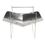 Etag�re a charbon pliante portable 1 pi�ce, equipement de camping, barbecue en plein air, po�le a bois, ...