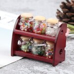 Etagère a epices en bois pour maison de poupée, accessoires de cuisine, miniature 1:12 Etagère a epices en bois pour maison de poupée, accessoires de cuisine, miniature 1:12