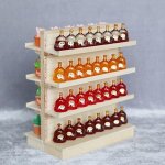 Etagères de supermarché miniatures en bois, echelle 1:12, pour maison de poupée, présentoir de nourriture ... Etagères de supermarché miniatures en bois, echelle 1:12, pour maison de poupée, présentoir de nourriture ...