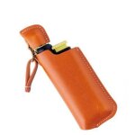 Etui de rangement pour allume - cigare coupe - vent de camping en plein air, housse en cuir pu classique ...