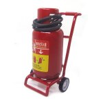 Extincteur miniature a echelle 1 / 12 + chariot pour maison de poupe, cuisine, pub, bar, salon, salle ...