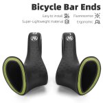 Extrmits de barre de vlo fluorescentes confortables, conception ergonomique, guidon de vlo en nylon, ...