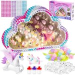 Fabur - activit manuelle enfant, diy set lampe miroir infini tulipe licorne, loisir creatif fille, veilleuse ...