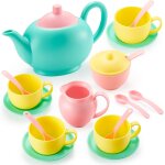 Faire semblant de jouer service a thé, accessoires alimentaires pour jouer, service a thé en plastique, ... Faire semblant de jouer service a thé, accessoires alimentaires pour jouer, service a thé en plastique, ...