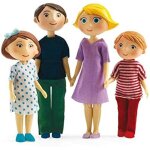 La famille de gaspard & romy maison de poup�es - djeco