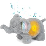 Faune relaxant peluche qui respire, les elphants endormis veilleuse bb musicale et lumineuse avec ...