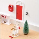 Fauteuil a bascule miniature - blanc - 5 x 6, 7 x 10, 2 cm - rico design bois