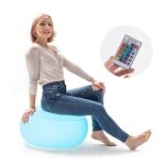 Fauteuil gonflable rond innovagoods avec led multicolore