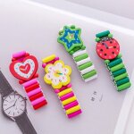 Faux bracelet en bois kawaii pour enfants, 5 pièces, pour fête prénatale, pour fille et garçon, pour ... Faux bracelet en bois kawaii pour enfants, 5 pièces, pour fête prénatale, pour fille et garçon, pour ...