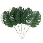 Faux cuir chevelu de tortue verte artificielle, 10 pi�ces, fausse plante pour bricolage, mariage, f�te ...